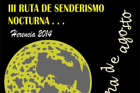 Cartel de la ruta senderista Luna de agosto.